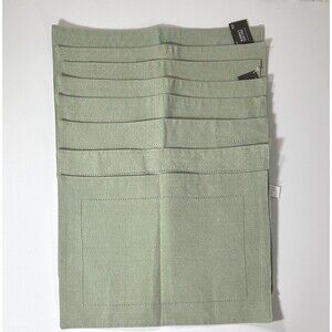 Set, 8 Sage Green Stitched Chambray Kitchen Table Placemats Hobby Lobby